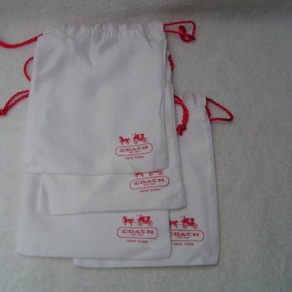NEW AUTHENTIC COACH 4 WHITE SMALL SATIN COACH BAGS… - Picture 7 of 7